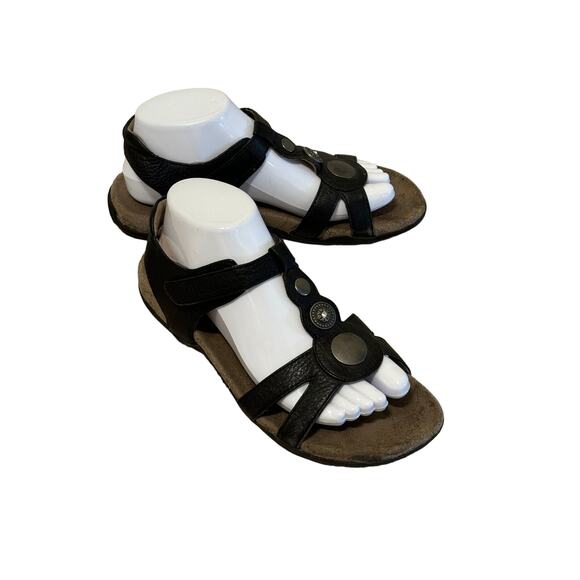 Taos Footwear Shoes - Taos Treasure Sandals 8 Women Black Boho Hippie Gypsy Coastal Leather Summer